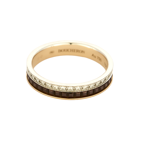 Boucheron - Quatre - Verighetă din aur roz, aur gri și diamante