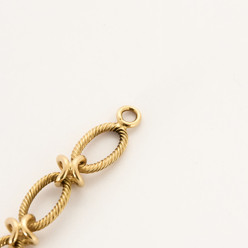Elegant armbånd i gult gull med Ledd tvunnet design