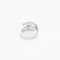 Modernistischer Ring aus Weißgold mit geometrischem Motiv und Diamant