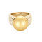 Ring aus Gelbgold, Graugold, Diamanten und Gold-Zuchtperle