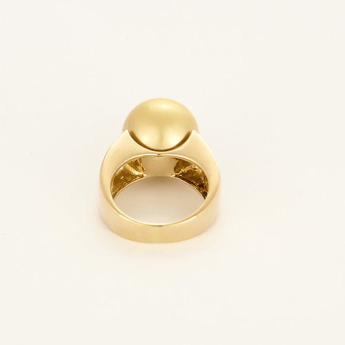 Ring aus Gelbgold, Graugold, Diamanten und Gold-Zuchtperle
