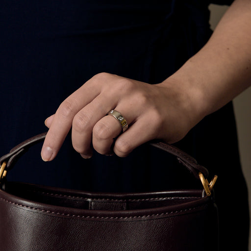 CARTIER - Prsten LOVE, klasický model, 6 diamantů a bílé zlato