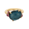 Pomellato - Bahia - Ring aus Roségold mit blauem Topas und facettierten rosa Saphiren.