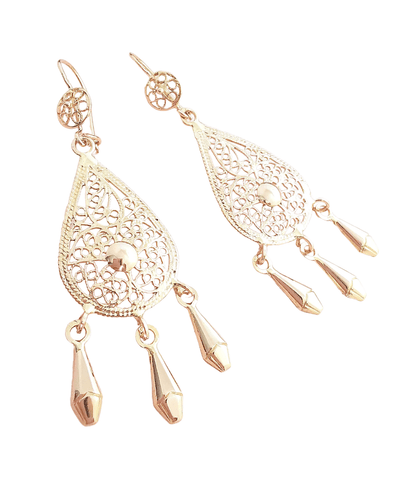 Boucles d'oreilles Boucles d'oreilles pendantes filigranées Or Jaune 58 Facettes AA 1648