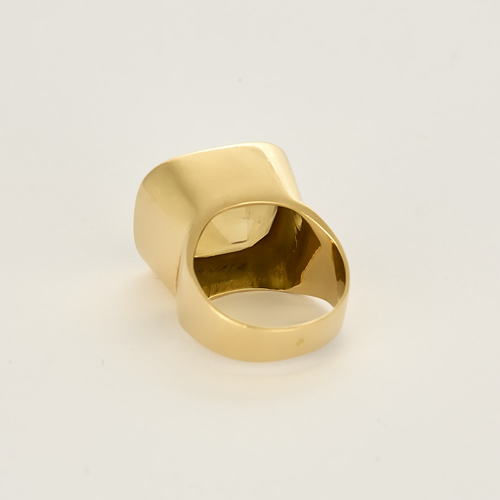 Cocktailring aus Gelbgold und Citrin