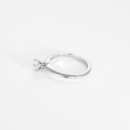 TIffany & Co - Postavka - Prsten Soliter Platinum i dijamant od 0,37 karata