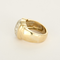 Bague en or jaune, or gris à motif de godrons et diamants