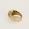 Bague en or rose, or gris, diamants en chute