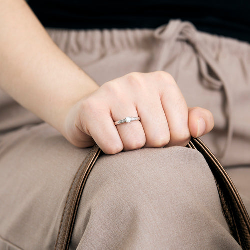 MAUBOUSSIN - "Tu es le sel de ma vie n°3 " - Bague or blanc et diamants