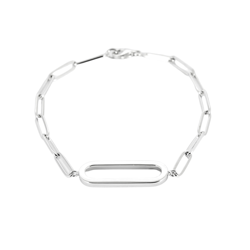 DINH VAN - Maillon - Bracelet en or gris.