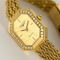 Longines - Yellow gold and diamond watch with octagonal case and quartz movement