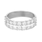 Doppelter Armreif-Ring aus Weißgold und Diamanten