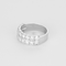 Doppelter Armreif-Ring aus Weißgold und Diamanten