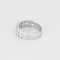 Doppelter Armreif-Ring aus Weißgold und Diamanten