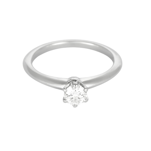 TIFFANY & CO - Ring Solitaire in platinum and diamond
