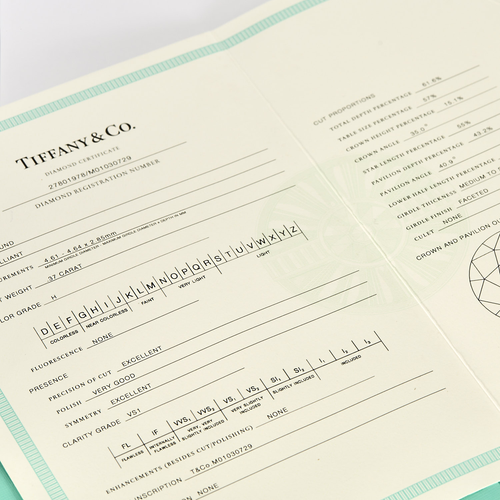 TIFFANY & CO - Ring Solitaire in platinum and diamond