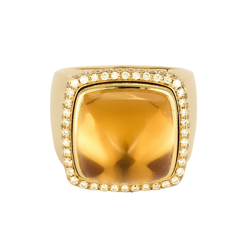 Fred Paris - Pain de Sucre - Middels modell - Ring i gult gull og sitrin