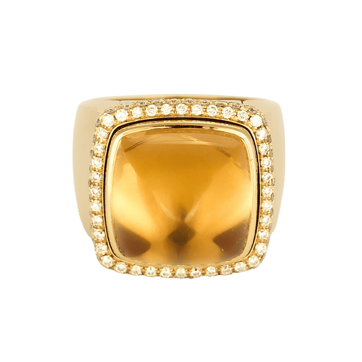 Bague 54 Fred Paris - Pain de Sucre - Moyen modèle - Bagueen or jaune et citrine 58 Facettes DV31019-1