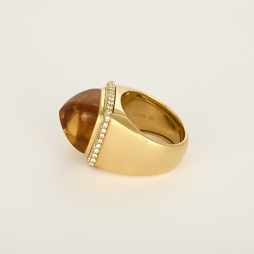 Fred Paris - Pain de Sucre - Middels modell - Ring i gult gull og sitrin