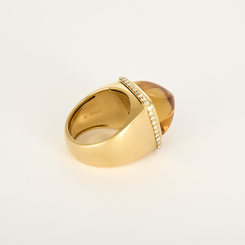 Fred Paris - Pain de Sucre - Middels modell - Ring i gult gull og sitrin