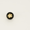 Chanel - Camélia - Pair of yellow gold, onyx and diamond earrings. Vintage.