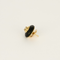 Chanel - Camélia - Pair of yellow gold, onyx and diamond earrings. Vintage.