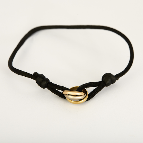 Cartier - Trinity 18K three-gold bracelet and cord