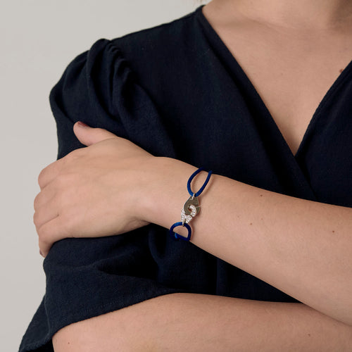 Dinh Van - Menottes R12 - Armband van grijs goud met diamant