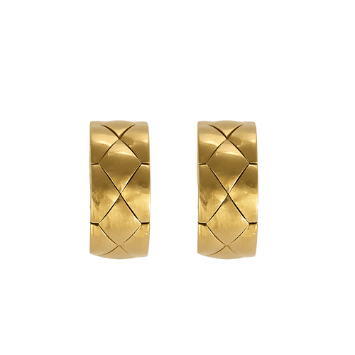 Boucles d'oreilles CHANEL - Matelassé - Paire de Boucles d'oreilles en or jaune 58 Facettes DV28077-2