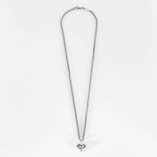 Collier Chopard - Happy Diamonds - Collier coeur en or blanc et diamants 58 Facettes DV16468-3