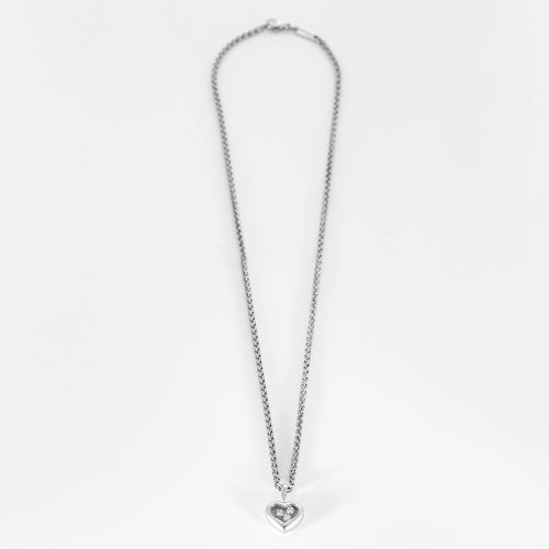 Chopard - Happy Diamonds - Collier coeur en or blanc et diamants