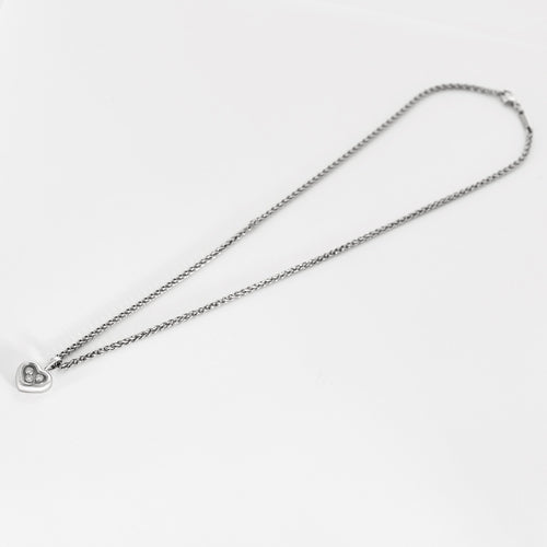 Chopard - Happy Diamonds - Collier coeur en or blanc et diamants