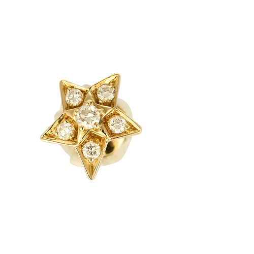 CHANEL – Comète Geode – 一对黄金和钻石耳环。