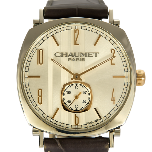 CHAUMET - DANDY - 精钢腕表，镀金精钢酒桶形表壳，机械机芯