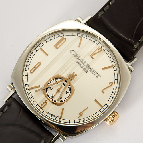 CHAUMET - DANDY - 精钢腕表，镀金精钢酒桶形表壳，机械机芯