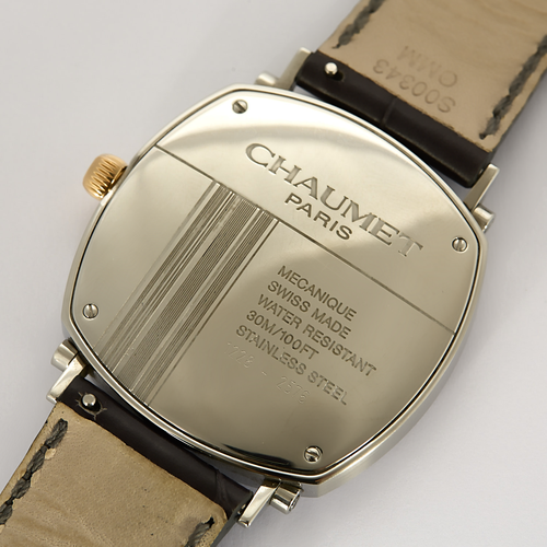 CHAUMET - DANDY - 精钢腕表，镀金精钢酒桶形表壳，机械机芯