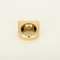 CHOPARD- Happy diamond - Ring Signetring i gulguld med diamantpavé