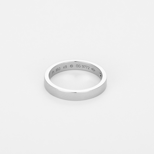 Cartier - Bague jonc en platine et diamant