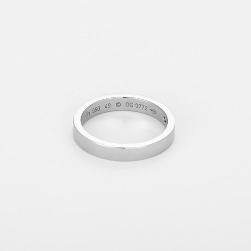 Cartier - Bague jonc en platine et diamant