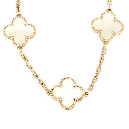 Van Cleef & Arpels - Vintage Alhambra - Sautoir 20 motifs or rose et nacre. 58 Facettes DV0967-7