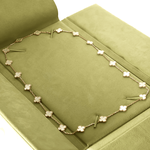 Van Cleef & Arpels - Vintage Alhambra - Sautoir 20 motifs or rose et nacre. 58 Facettes DV0967-7