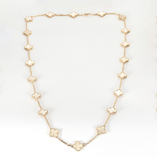 Van Cleef & Arpels - Vintage Alhambra - Sautoir 20 motifs or rose et nacre. 58 Facettes DV0967-7