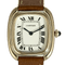 Cartier, Gondole-horloge in witgoud met leren band