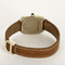 Cartier, Gondole-horloge in witgoud met leren band