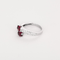 18k White Gold Ring Ruby and Diamond