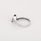 18k White Gold Ring Ruby and Diamond