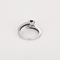 18k White Gold Ring Ruby and Diamond