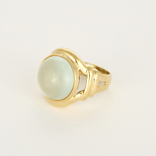 Bague FRED - Vintage - Bague en or jaune et pierre de lune cabochon 58 Facettes DV27933-1-52-1