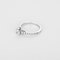 Solitaire en or blanc et diamants