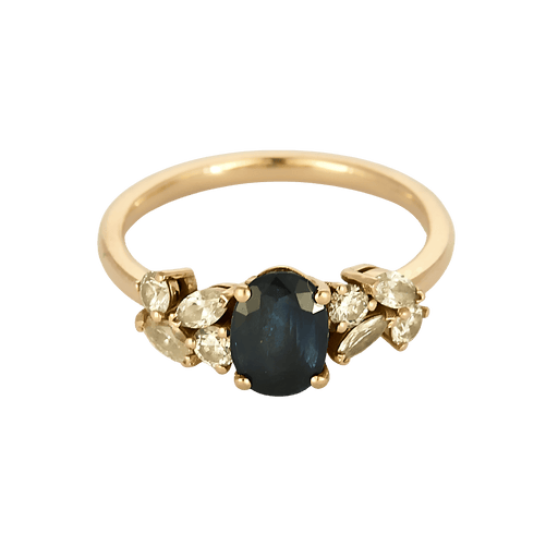 Bague 55 Elegante Bague, or rose, saphir et diamants 58 Facettes DV28373-1